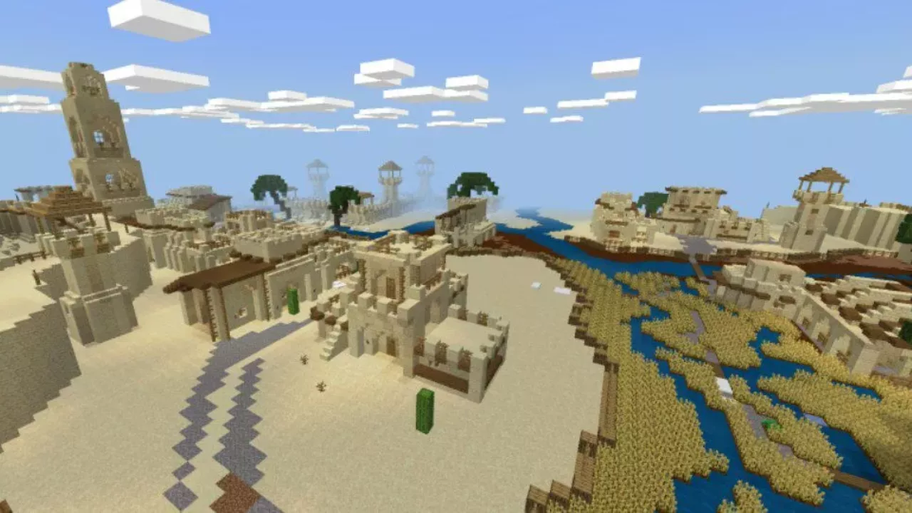 Arabian Village from Desert Castle Map for Minecraft PE