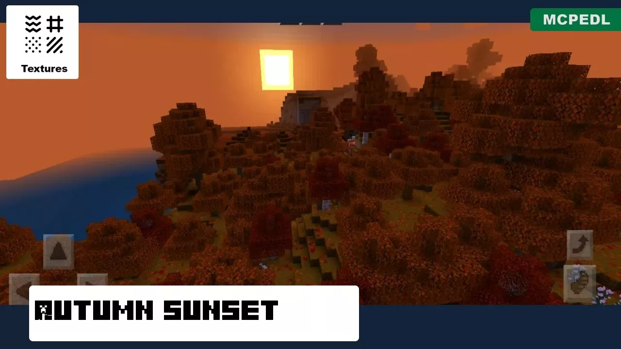 Autumn Sunset from Leaf Texture Pack for Minecraft PE