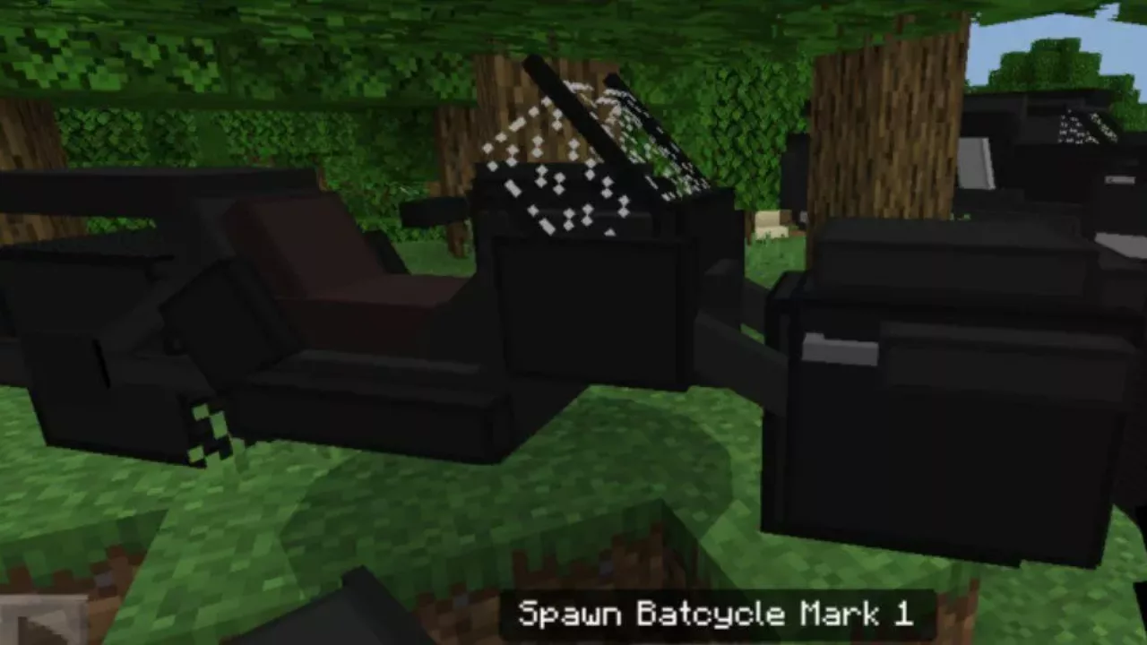 Batcycle from Batman Mod for Minecraft PE