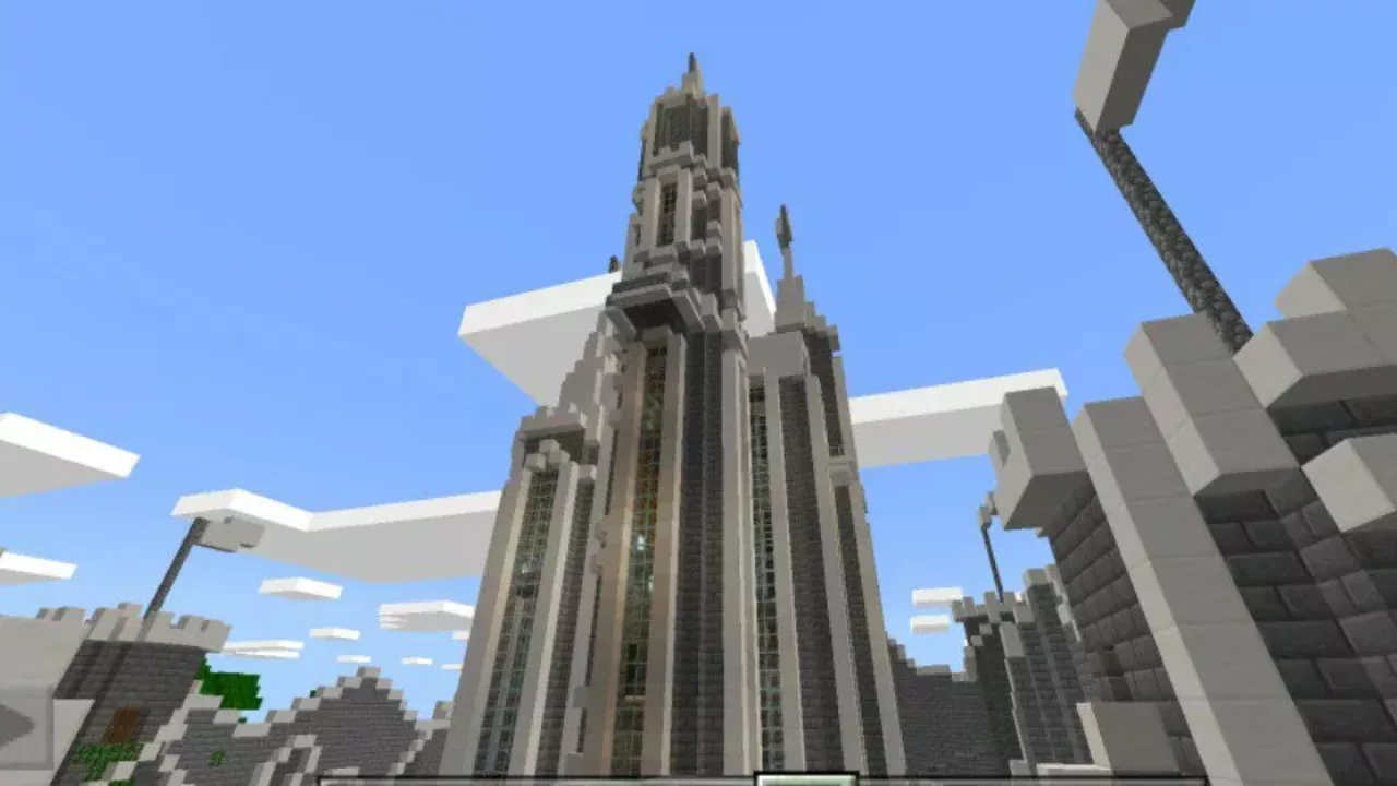 Beautiful Palace from Castle Roof Map for Minecraft PE