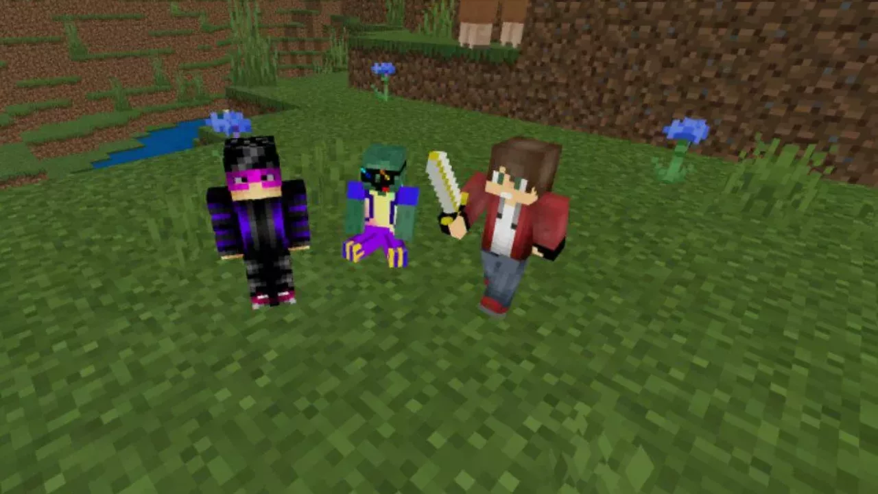 Characters from Plush Mob Mod for Minecraft PE
