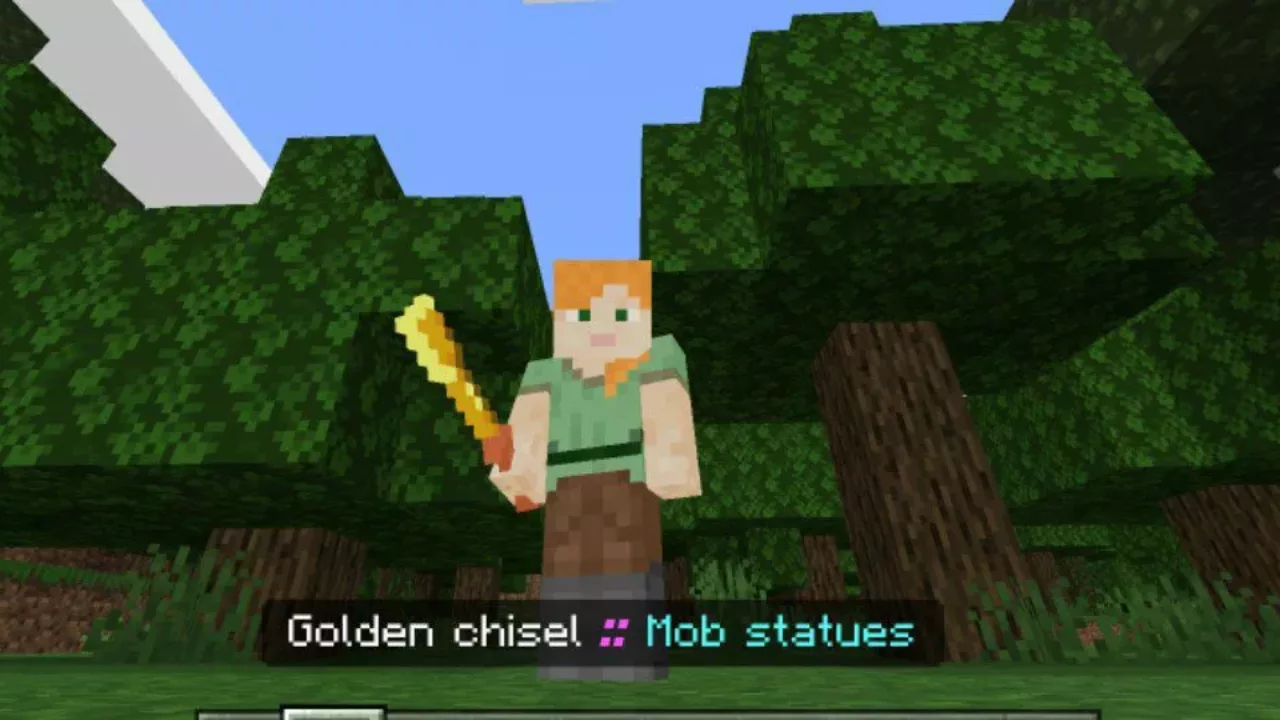 Chisel from Statue Mob Mod for Minecraft PE
