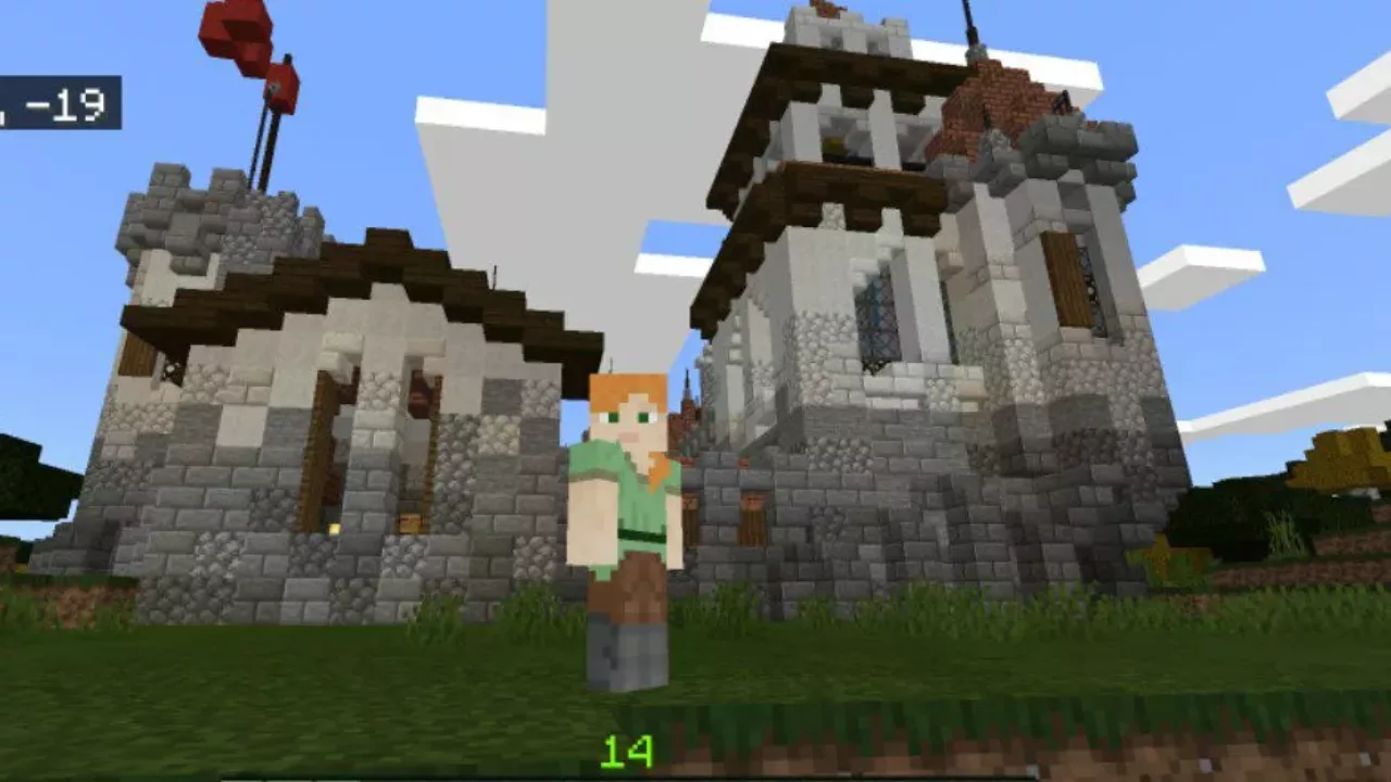 Huge Building from Castle Door Map for Minecraft PE