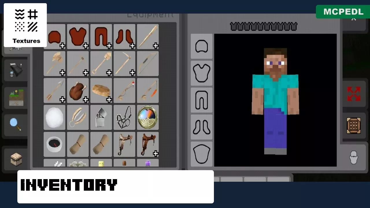 Inventory from Pretty Texture Pack for Minecraft PE