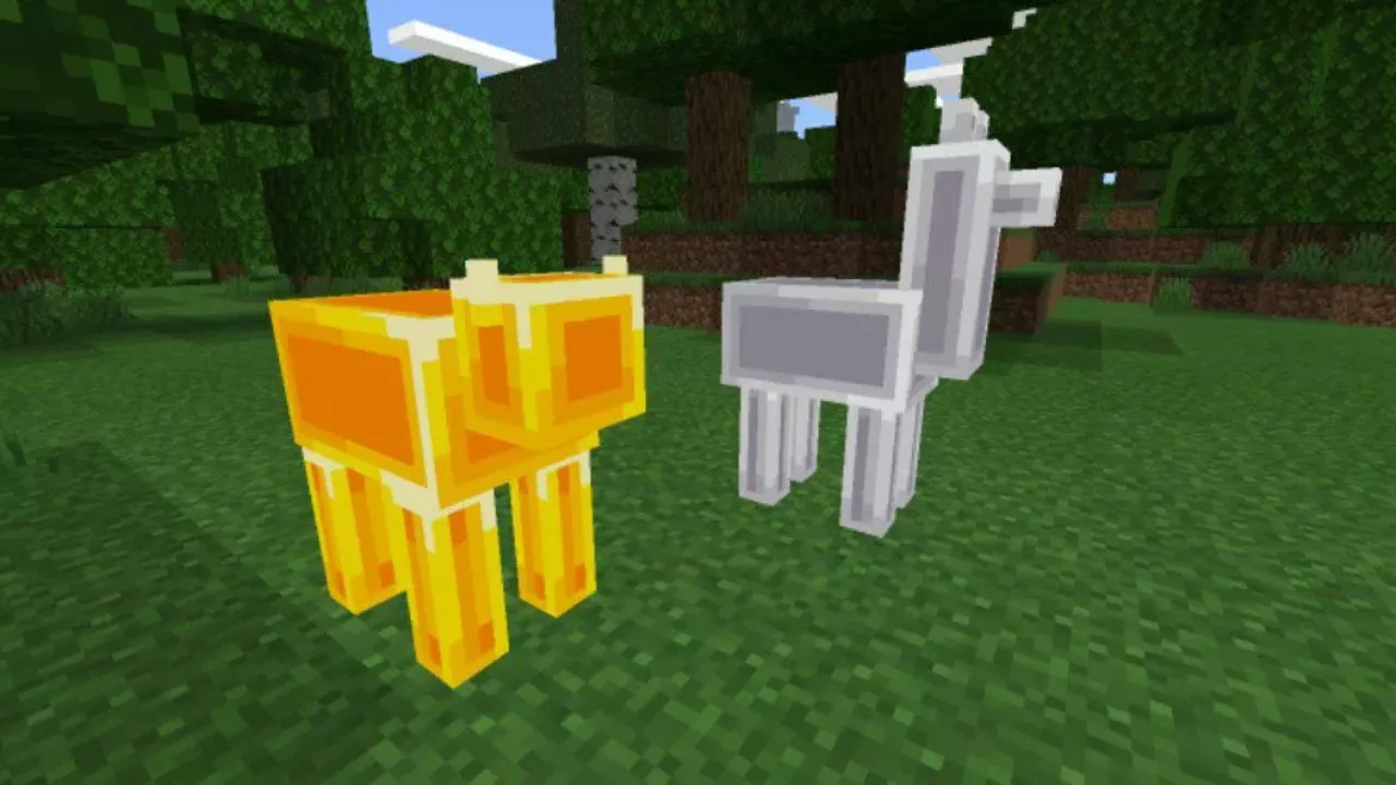 Llama from Statue Mob Mod for Minecraft PE