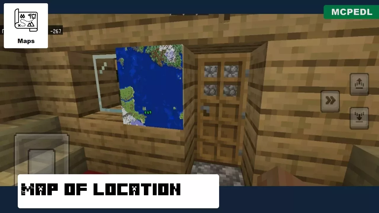 Location Map from Fishing Village Map for Minecraft PE
