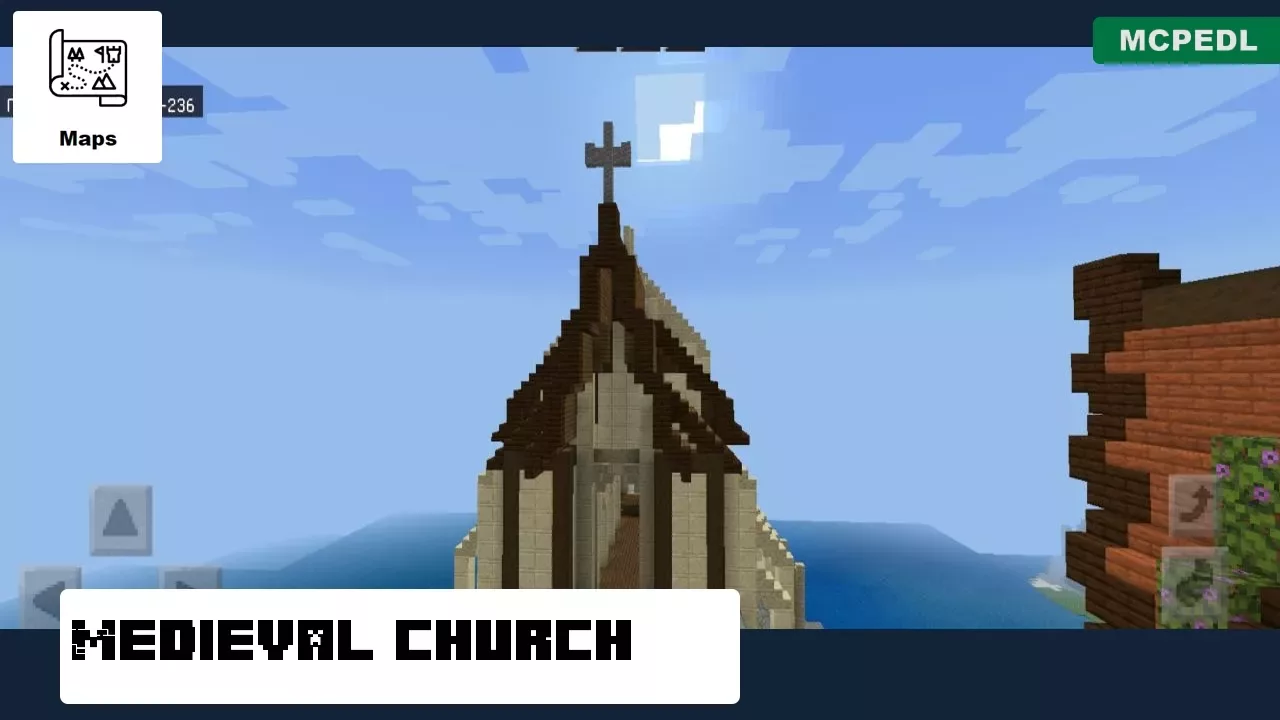 Medieval Church from Village Church Map for Minecraft PE