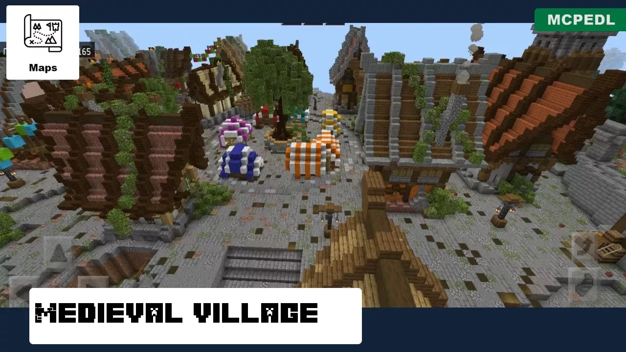 Medieval Village from Village Church Map for Minecraft PE