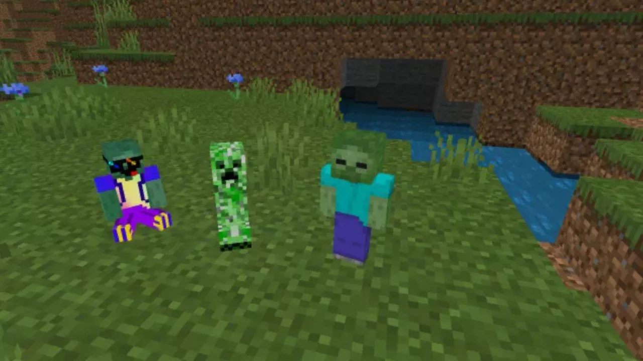 Monsters from Plush Mob Mod for Minecraft PE