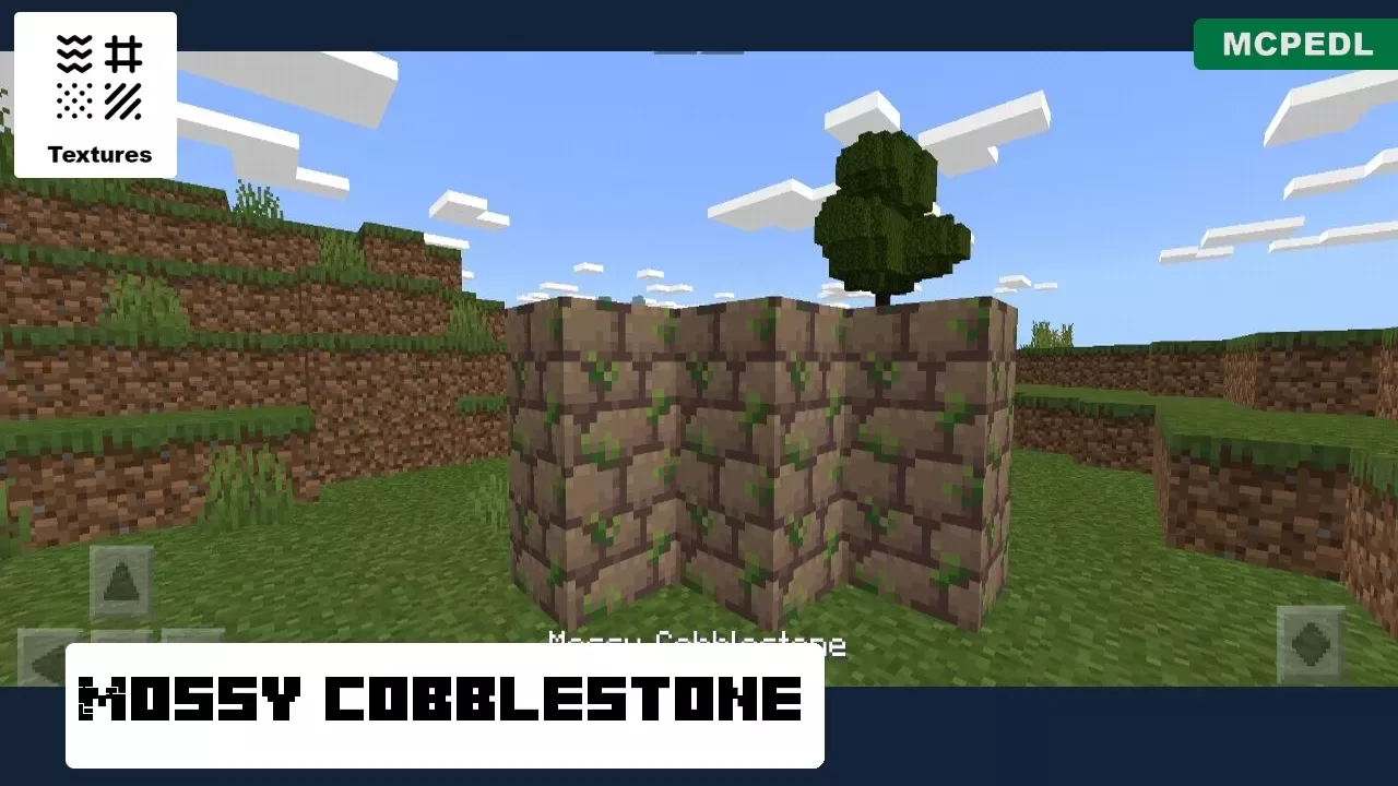 Mossy from Cobblestone Texture Pack for Minecraft PE