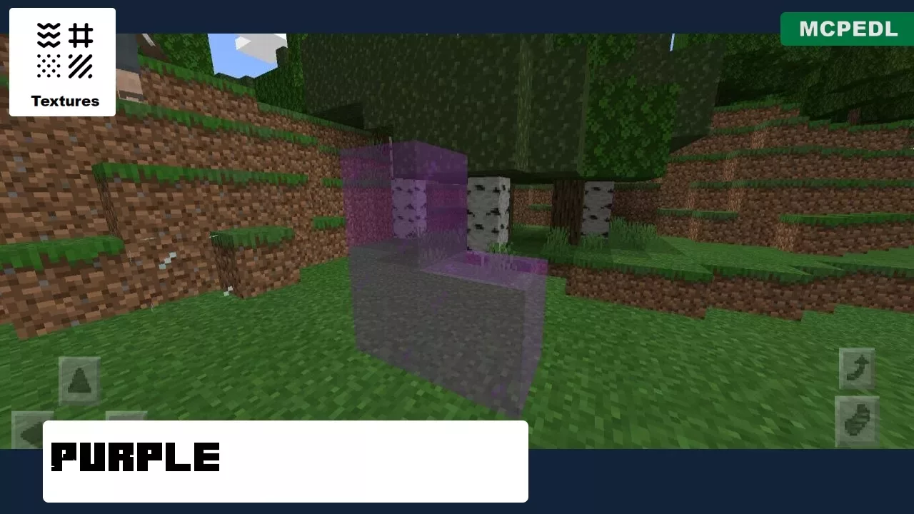 Purple from Glass Texture Pack for Minecraft PE