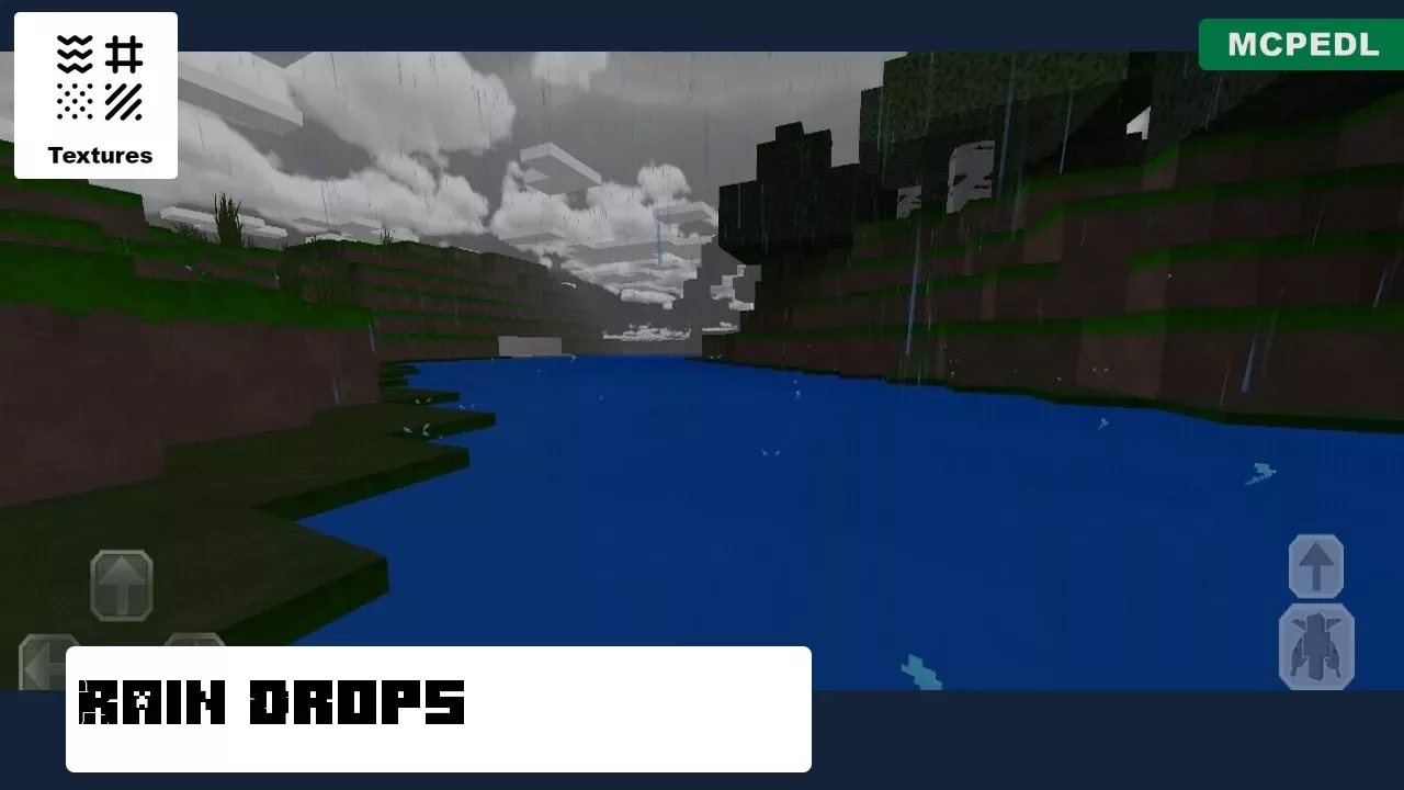Rain Drops from Pretty Texture Pack for Minecraft PE