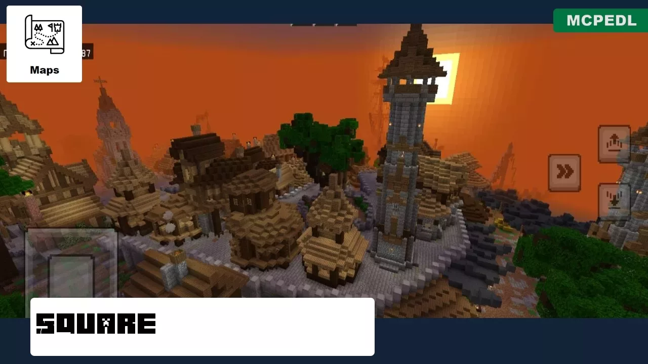 Square from Custom Village Map for Minecraft PE