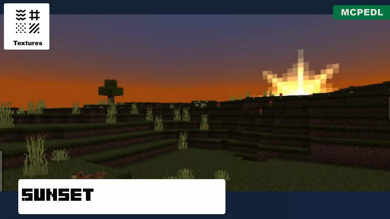 Sunset from Medieval Texture Pack for Minecraft PE