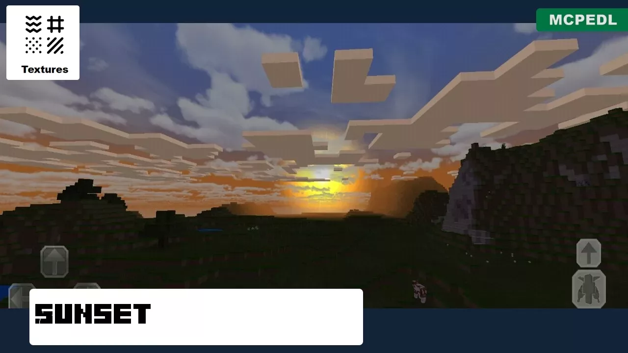 Sunset from Pretty Texture Pack for Minecraft PE