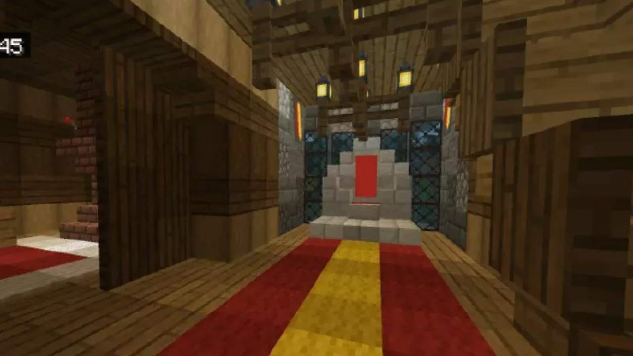 Throne Room from Castle Door Map for Minecraft PE