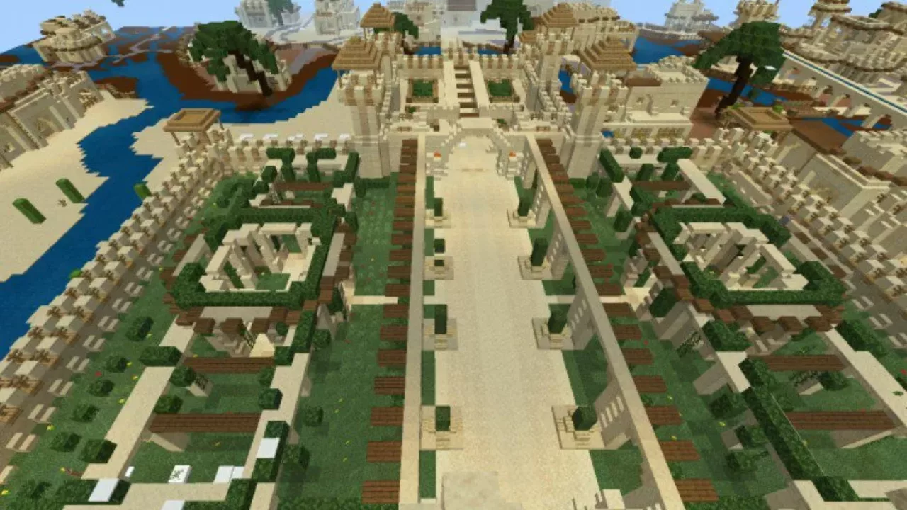 Top View from Desert Castle Map for Minecraft PE