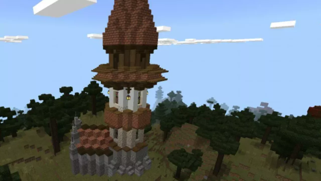 Tower from Castle Door Map for Minecraft PE