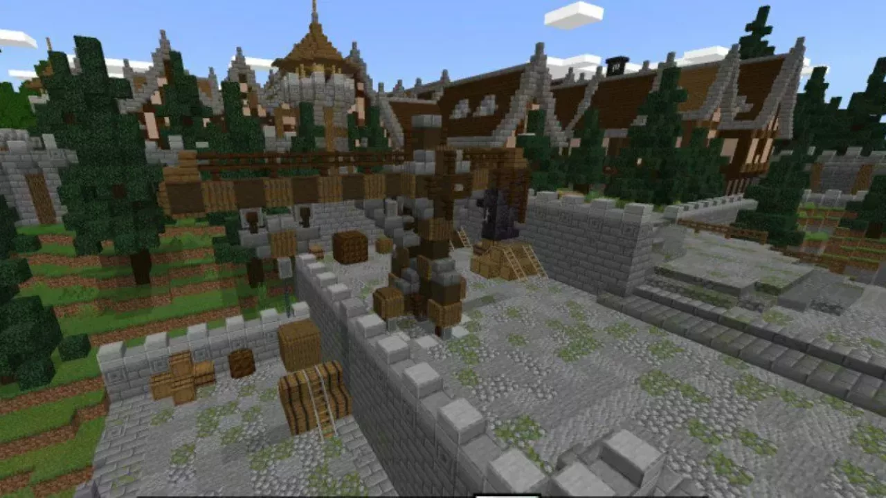 Village from Castle Interior Map for Minecraft PE