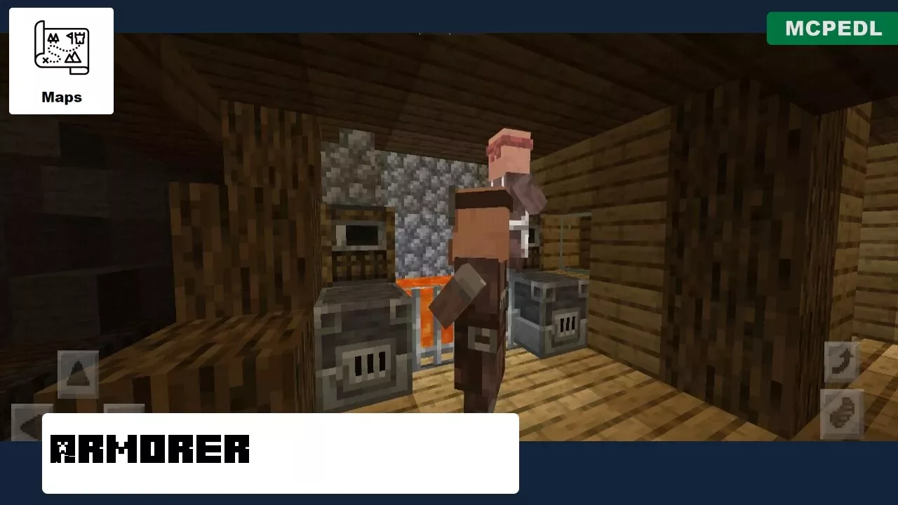 Armorer from Underground Village Map for Minecraft PE