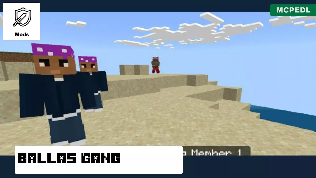 Ballas Gang from GTA Mod for Minecraft PE