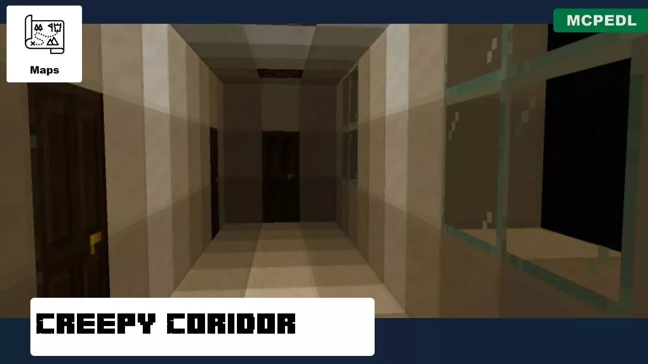 Creepy Coridor from Haunted House Map for Minecraft PE