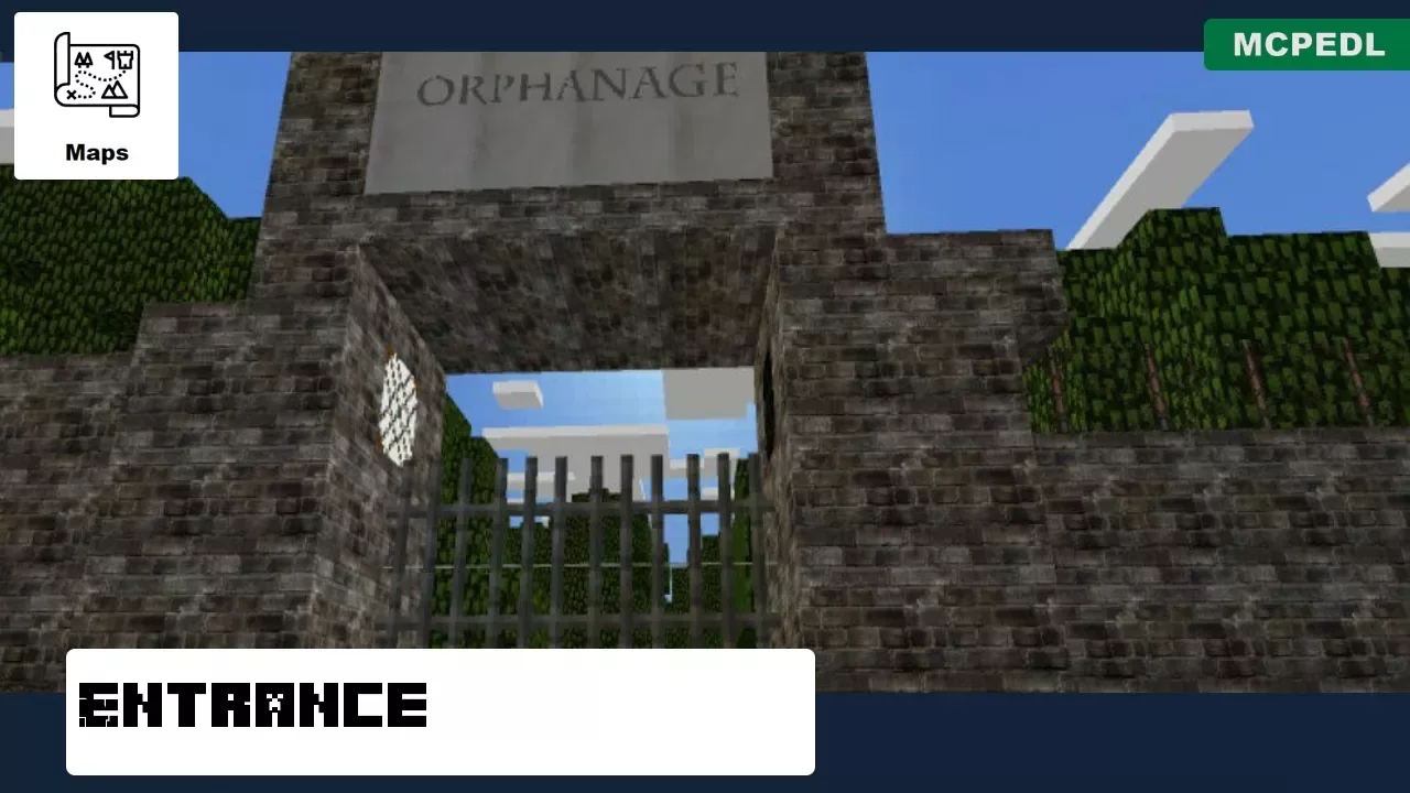 Entrance from The Orphanage Map for Minecraft PE