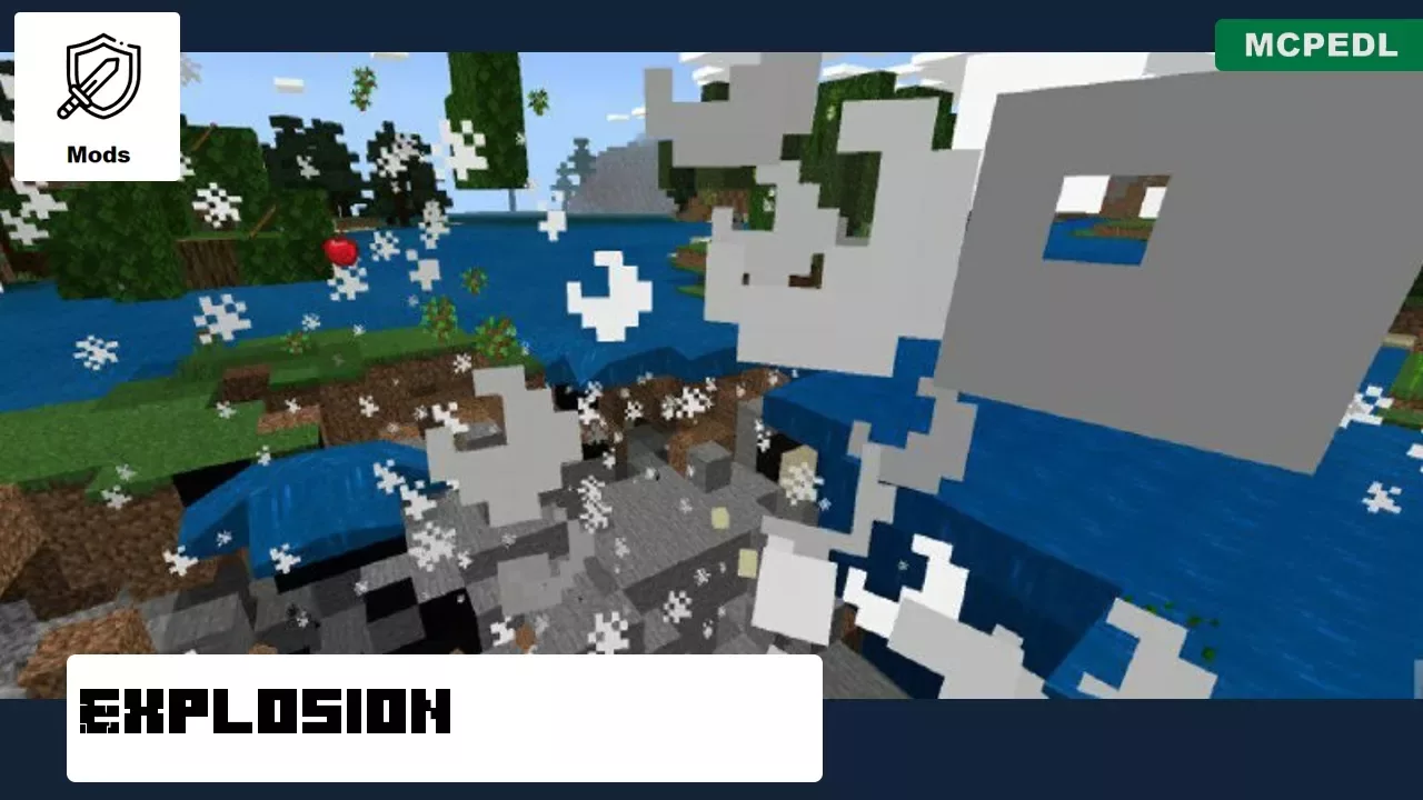 Explosion from C4 Mod for Minecraft PE