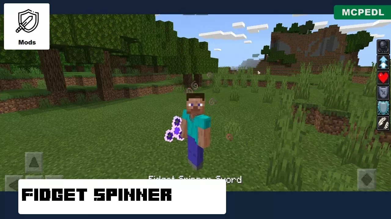 Fidget Spinner from Rainbow Sword Mod for Minecraft PE