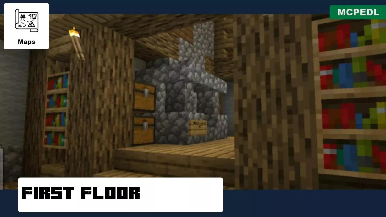 First Floor from Big Survival House Map for Minecraft PE