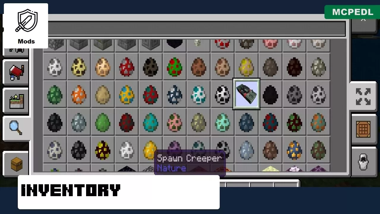Inventory from C4 Mod for Minecraft PE