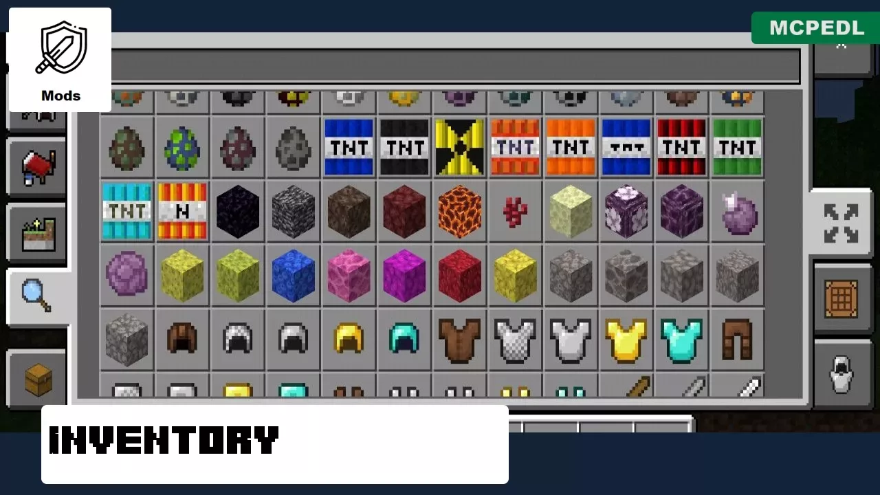 Inventory from TNT Mods for Minecraft PE
