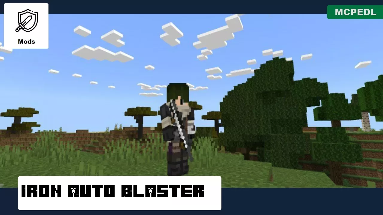 Iron Auto Blaster from Blaster Mod for Minecraft PE