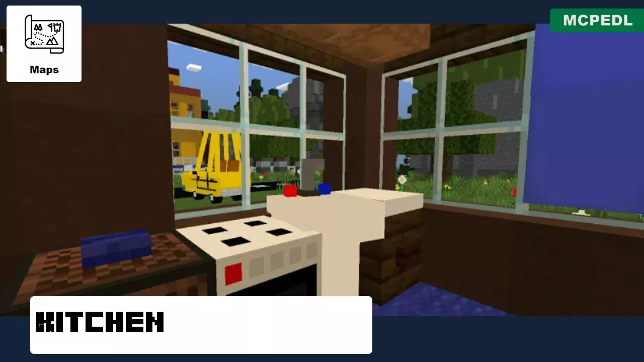 Kitchen from Hello Neighbor Map for Minecraft PE