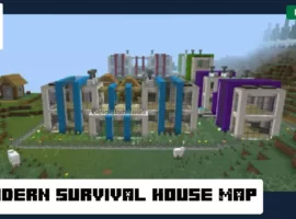 Modern Survival House Map for Minecraft PE