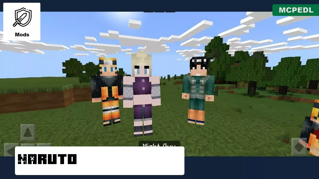 Naruto from Anime Mobs Mod for Minecraft PE