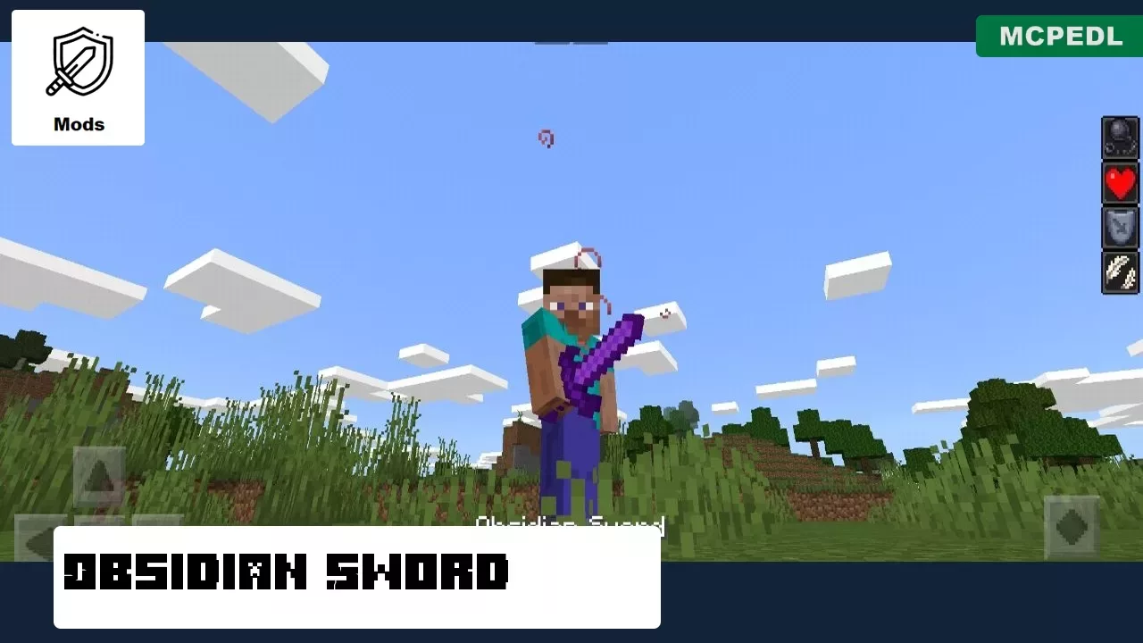 Obsidian from Rainbow Sword Mod for Minecraft PE