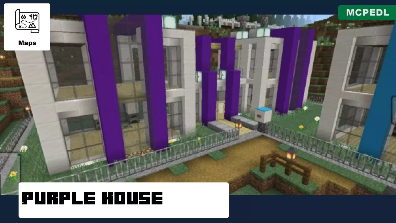 Purple House from Modern Survival House Map for Minecraft PE