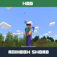 Rainbow Sword Mod for Minecraft PE