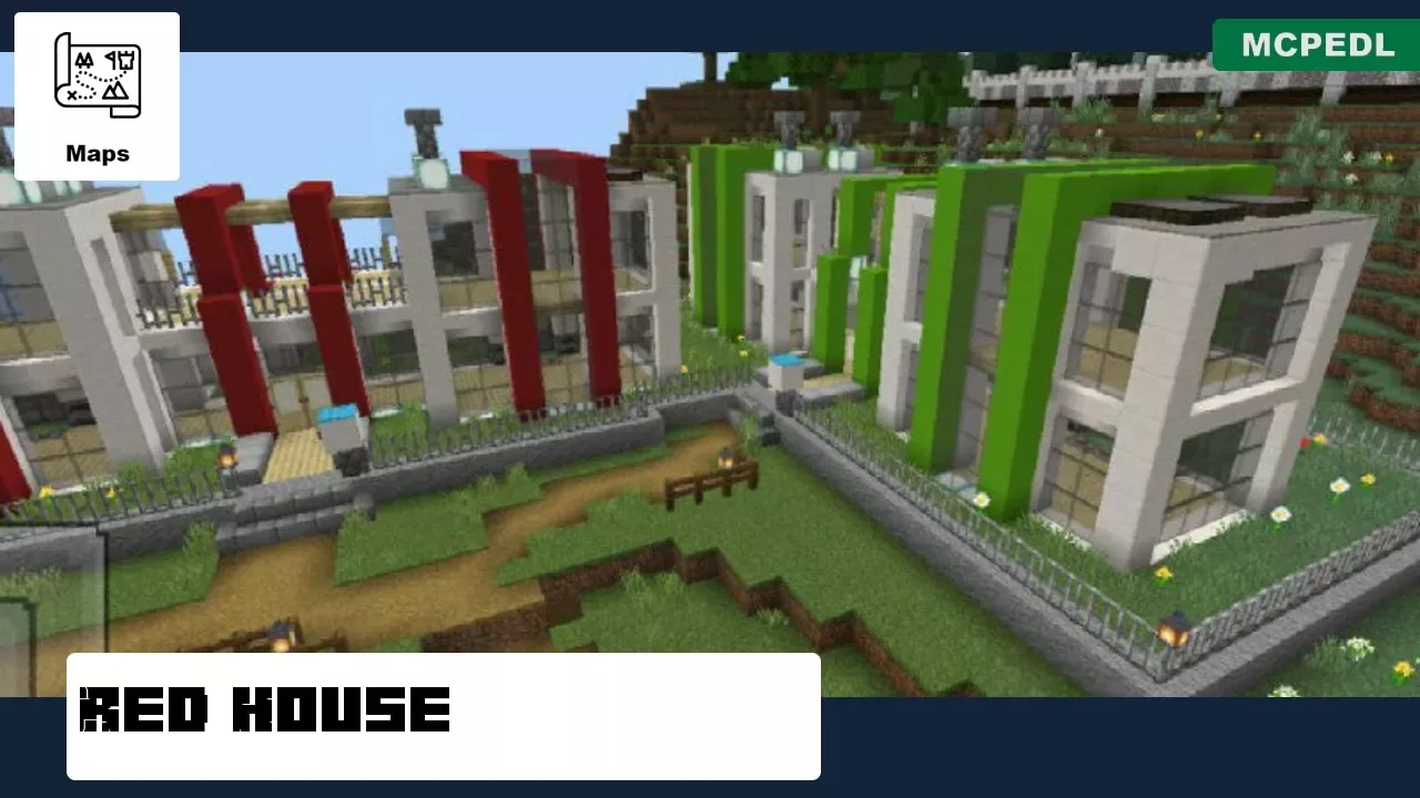 Red House from Modern Survival House Map for Minecraft PE