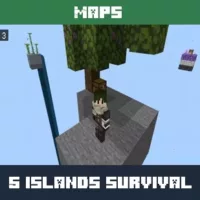5 Islands Survival Map for Minecraft PE