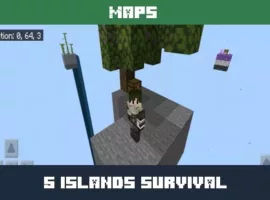 5 Islands Survival Map for Minecraft PE