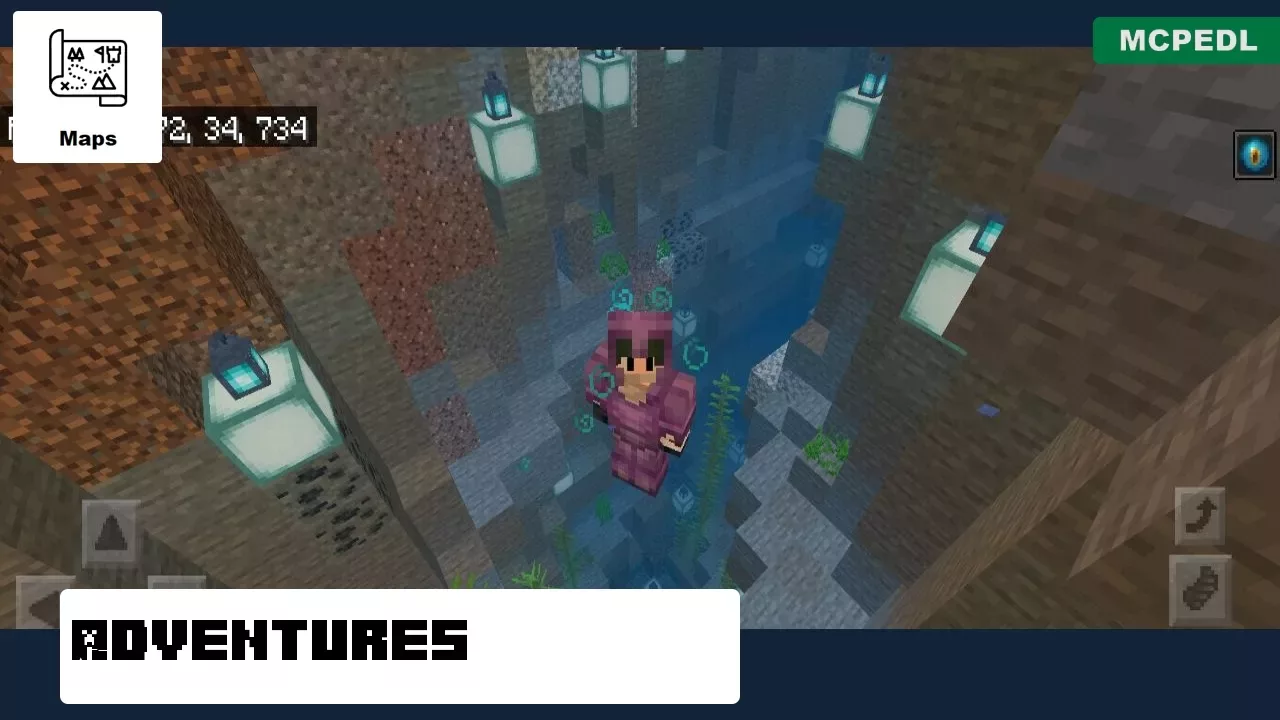 Adventures from Underwater Castle Map for Minecraft PE