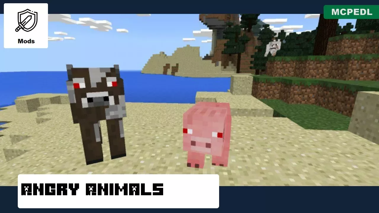 Angry Animals from Hostile Mobs Mod for Minecraft PE