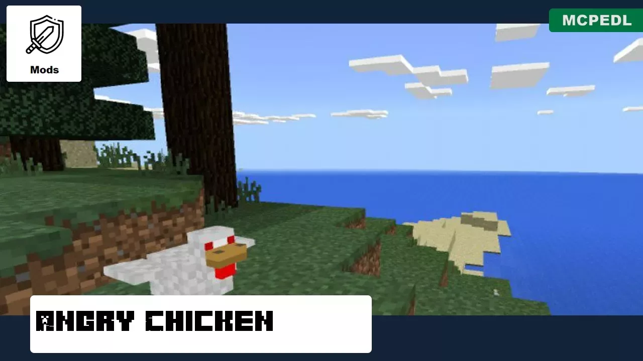 Angry Chicken from Hostile Mobs Mod for Minecraft PE