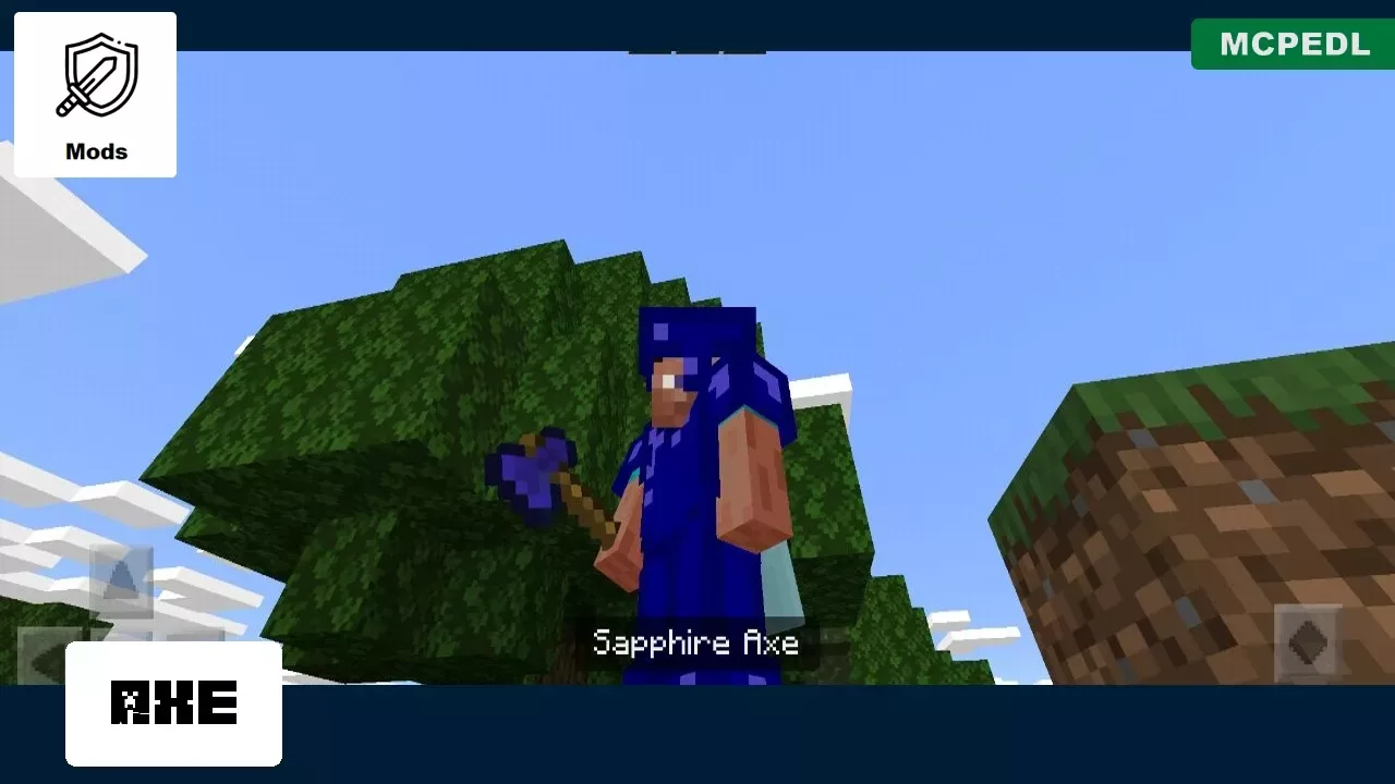 Axe from Sapphire Mod for Minecraft PE