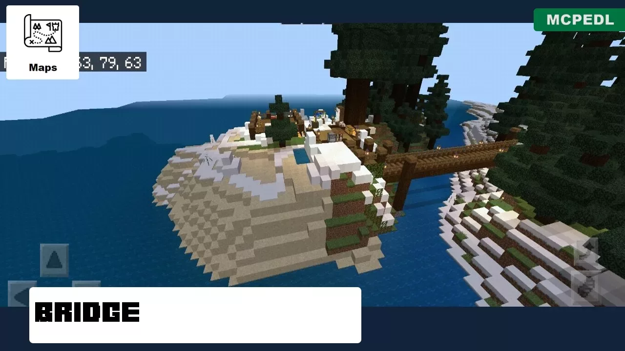 Bridge from Snow Village Map for Minecraft PE