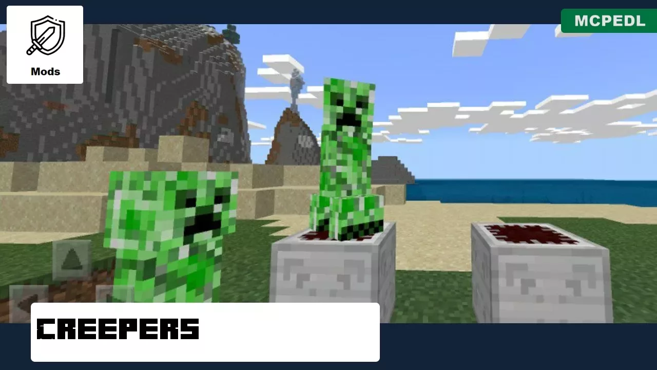 Creepers from Mob Crusher Mod for Minecraft PE