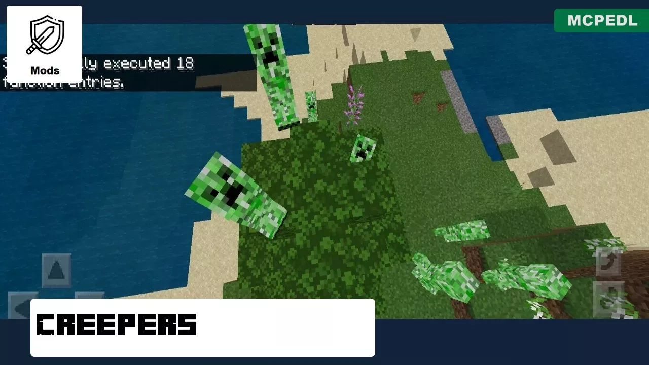 Creepers from Summon Multiple Mod for Minecraft PE