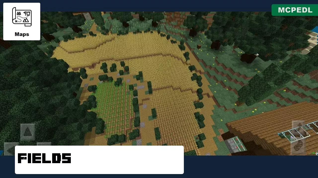 Fields from Taiga Village Map for Minecraft PE